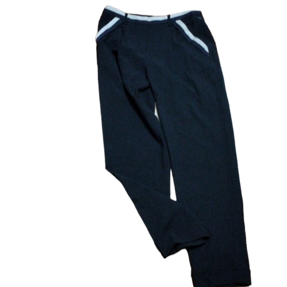 Giorgio Armani virgin wool pants with ribbon detail